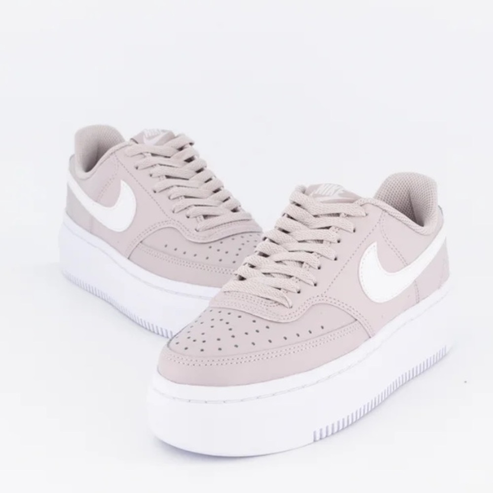 Nike Court Vision Alta Platinum Violet Women Casual Platform Shoes